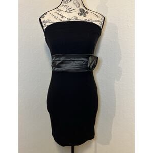 Black Strapless Sheath Dress Size Medium LBD Evening Holiday Party Dress Prom